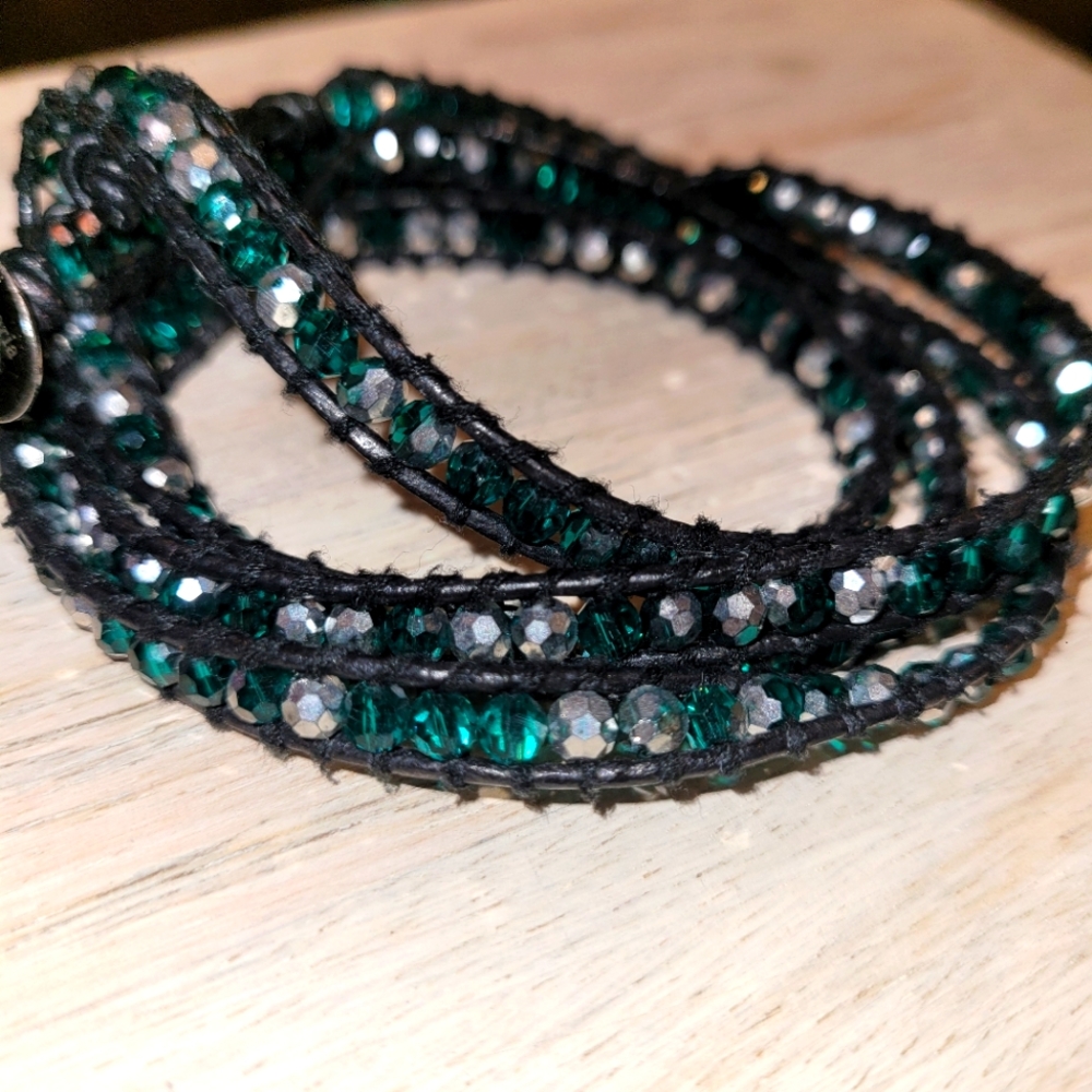 RARE-Vintage❤️✅️ Victoria Emerson-Natural Stone Wrap around bracelet & necklace